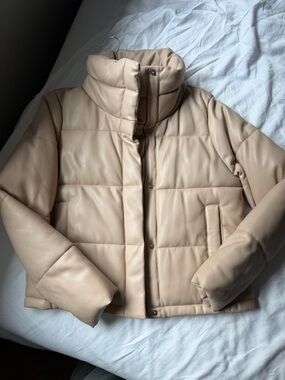 A&F Vegan Leather Puffer